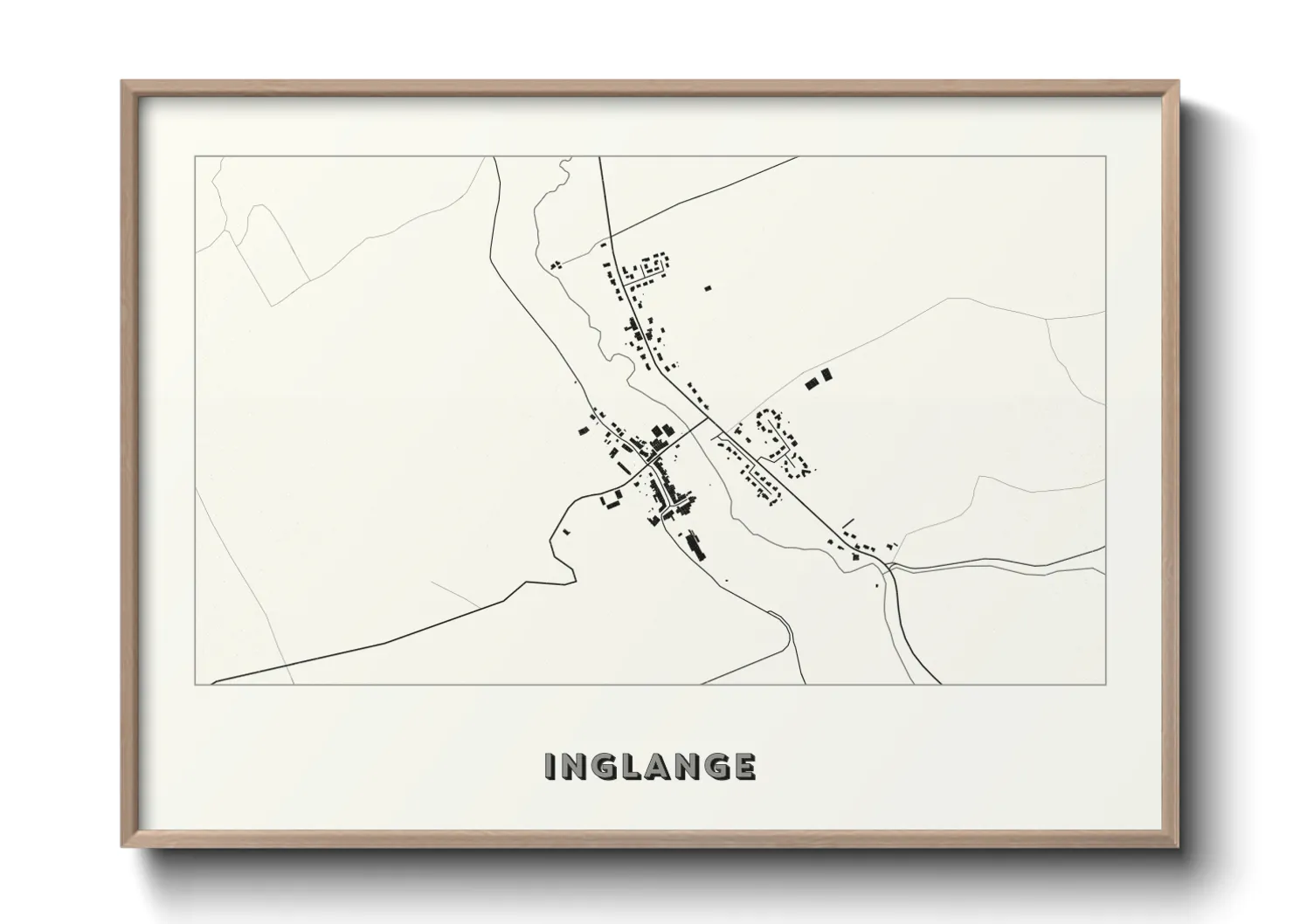 Une affiche de carte sur Inglange