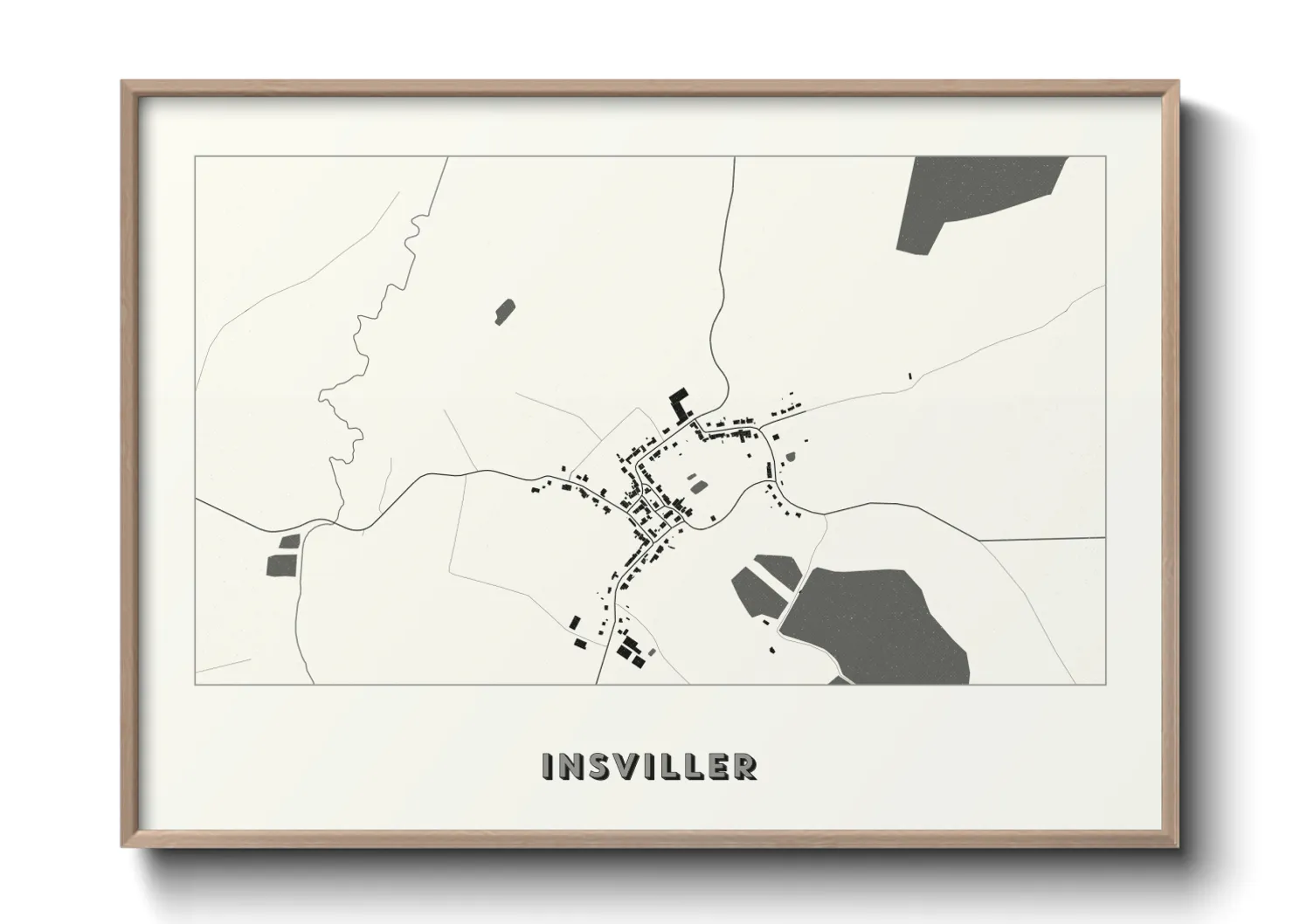 Une affiche de carte sur Insviller