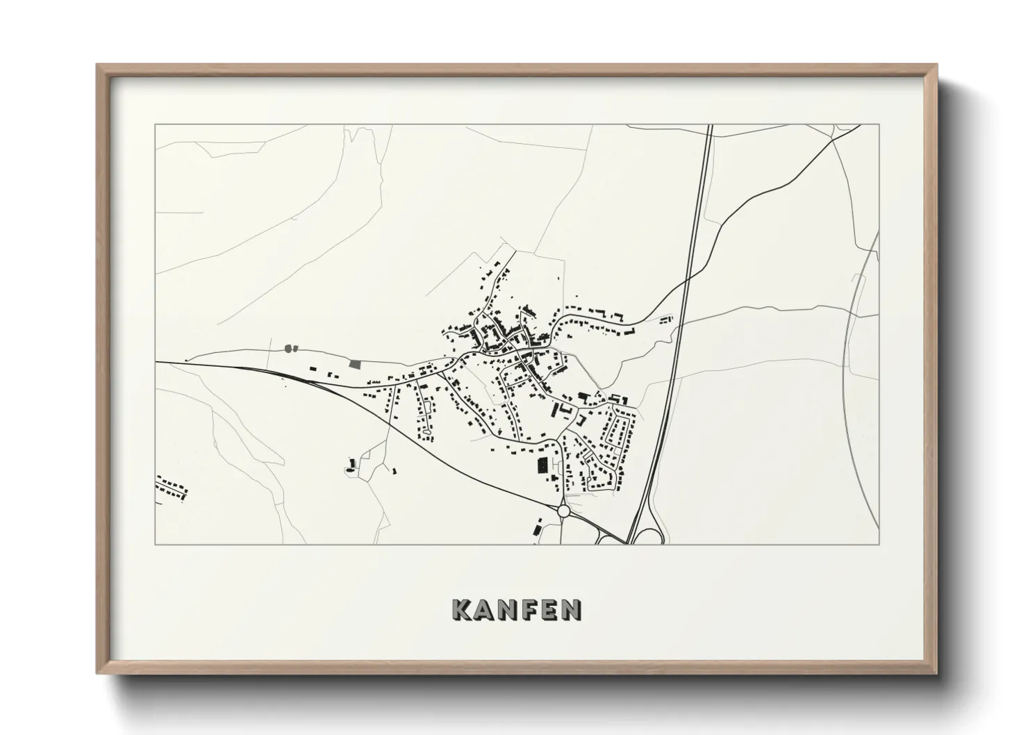 Une affiche de carte sur Kanfen