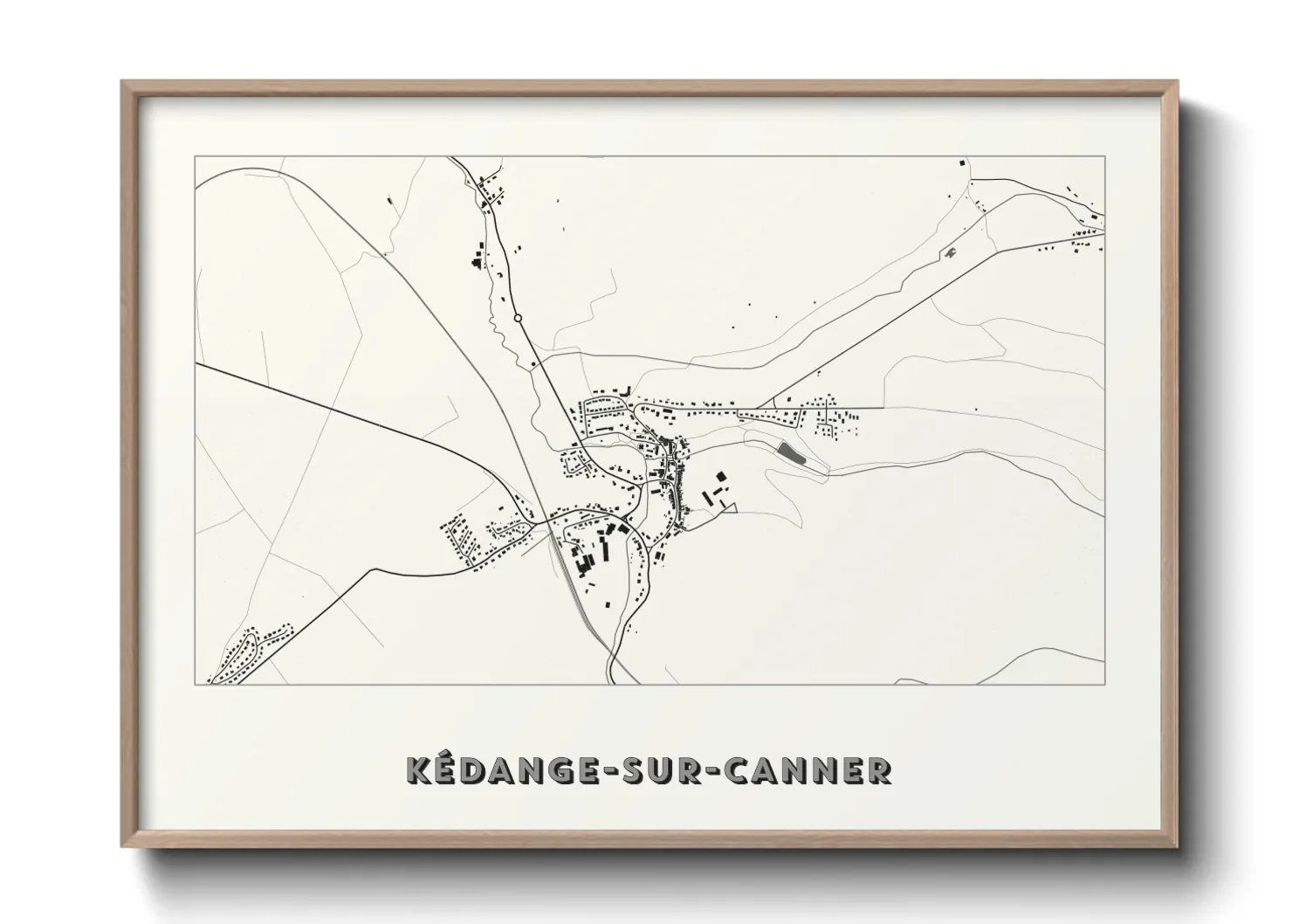 Une affiche de carte sur Kédange-sur-Canner