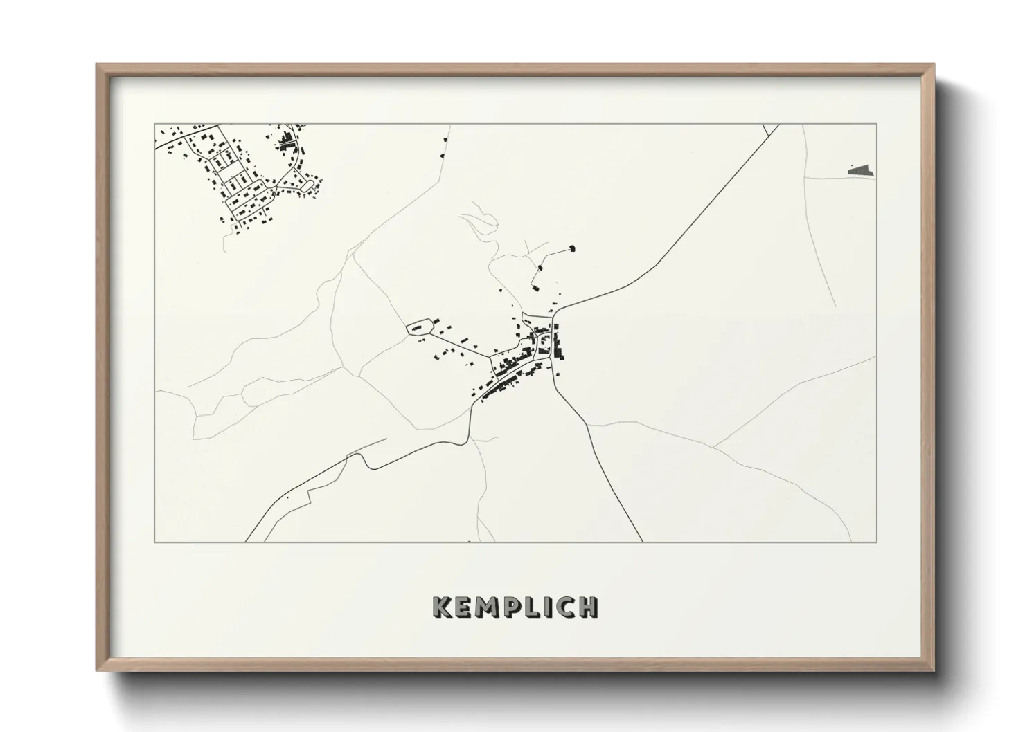 Une affiche de carte sur Kemplich