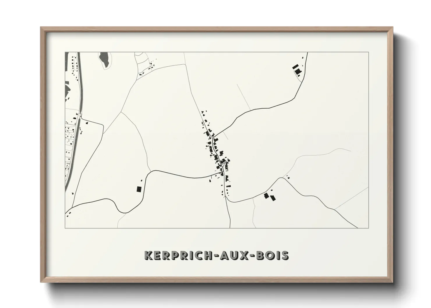 Une affiche de carte sur Kerprich-aux-Bois