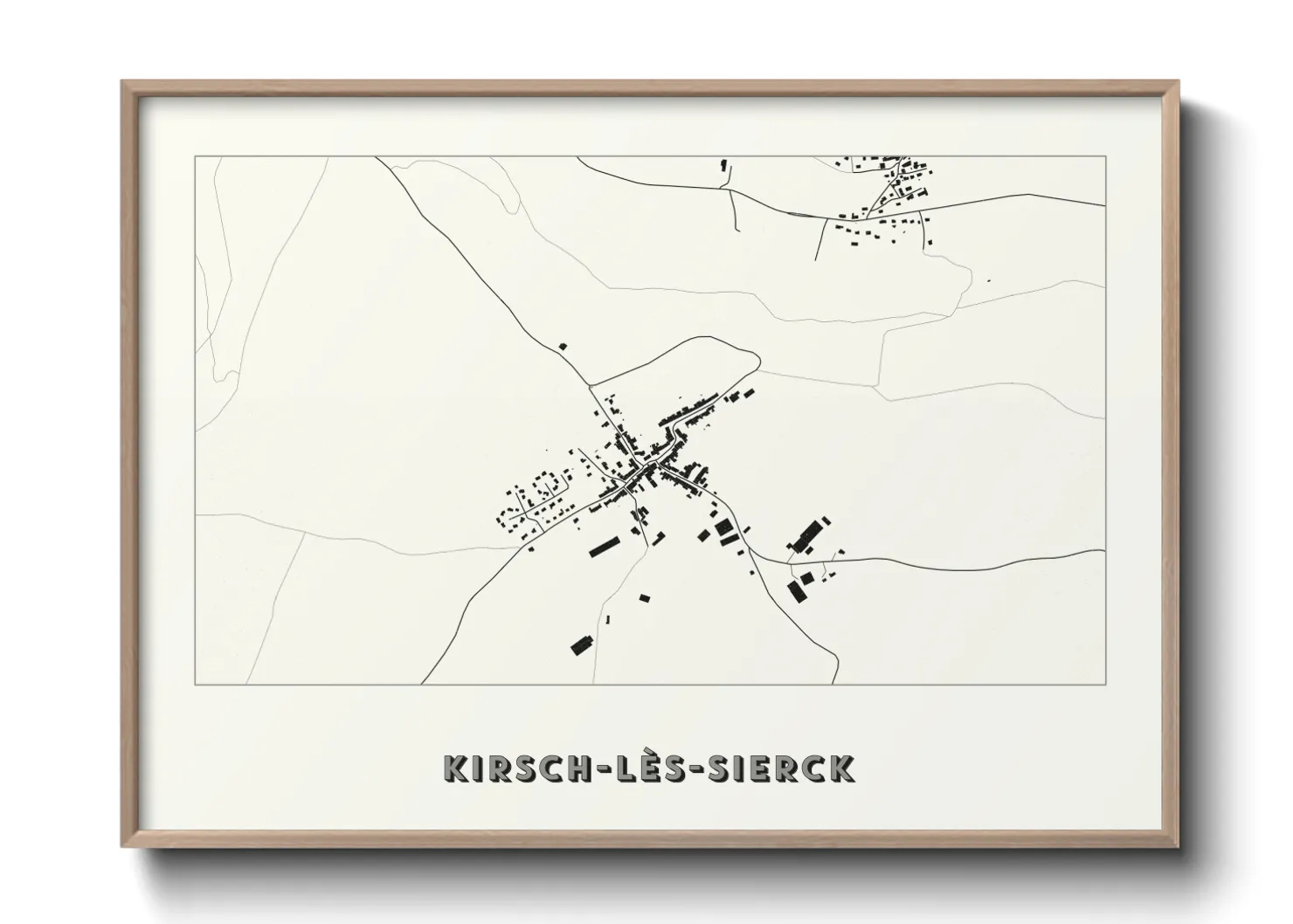 Une affiche de carte sur Kirsch-lès-Sierck