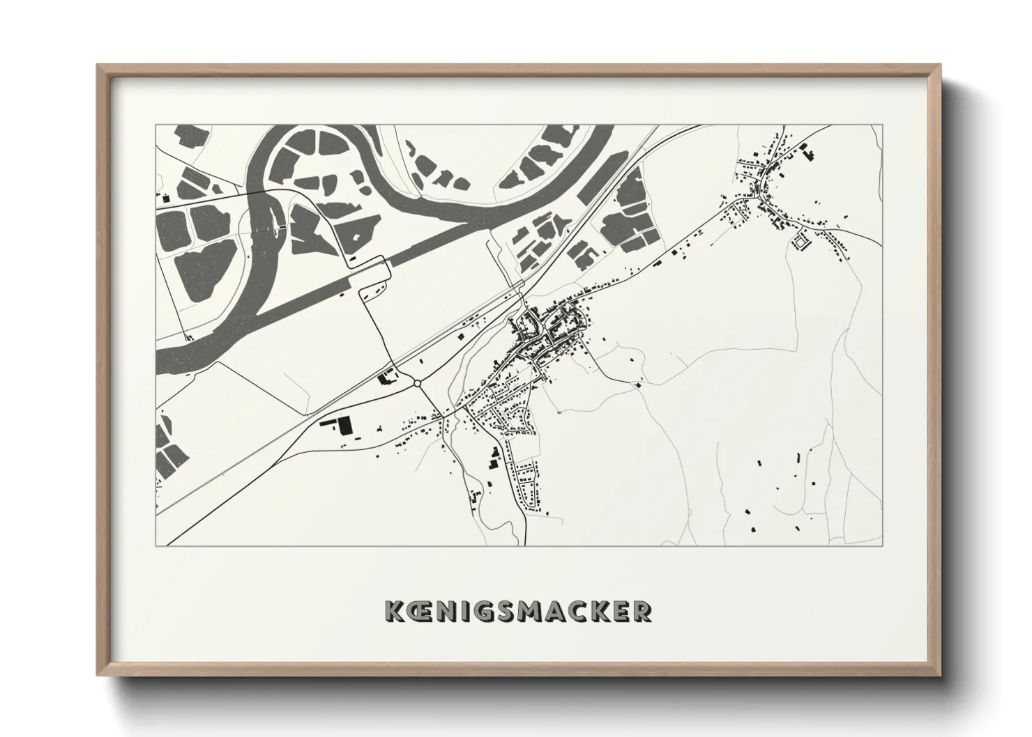Une affiche de carte sur Kœnigsmacker