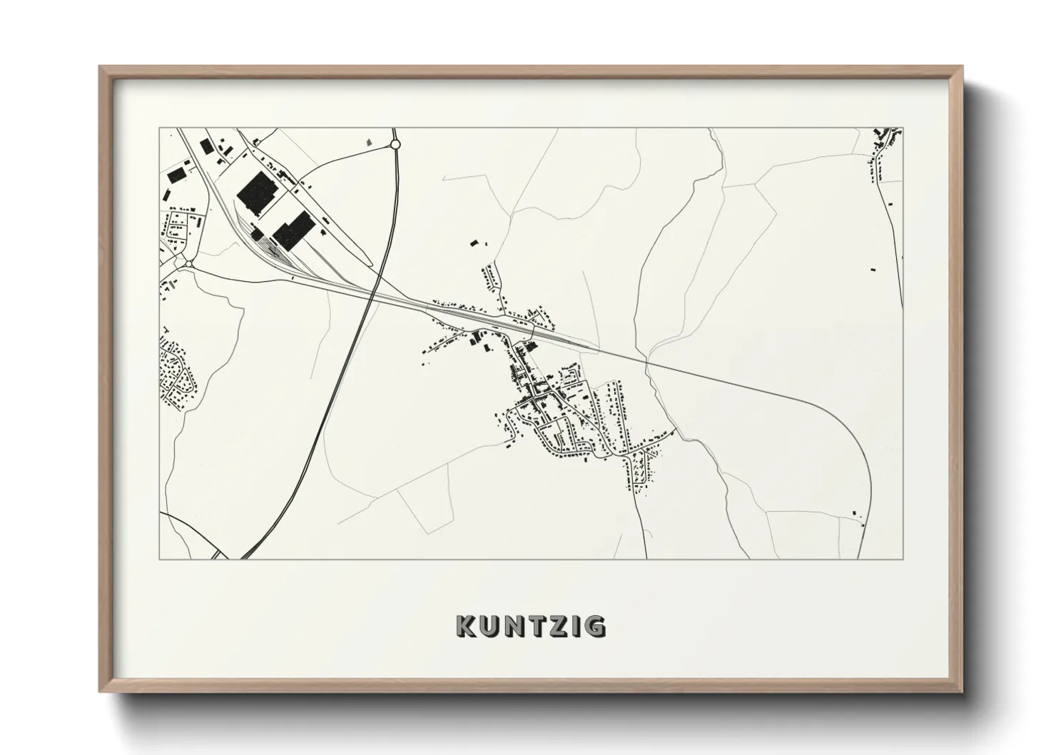Une affiche de carte sur Kuntzig