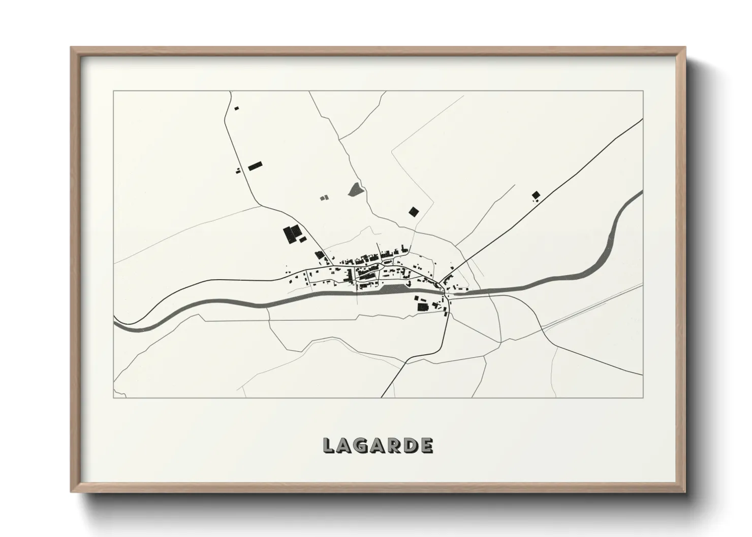 Une affiche de carte sur Lagarde