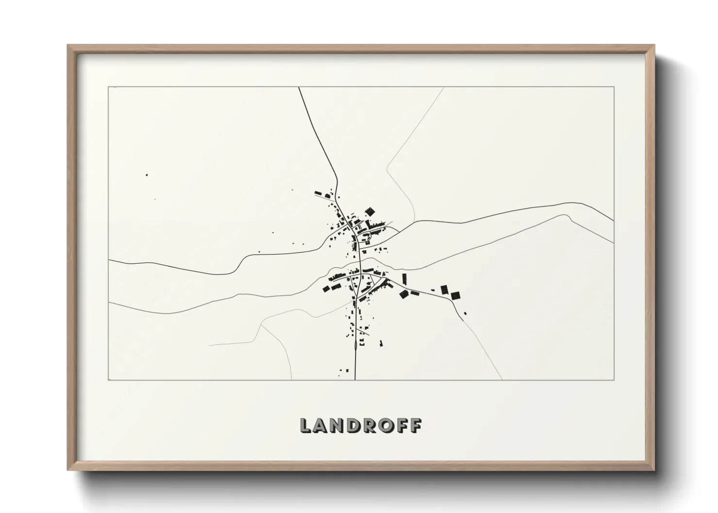 Une affiche de carte sur Landroff