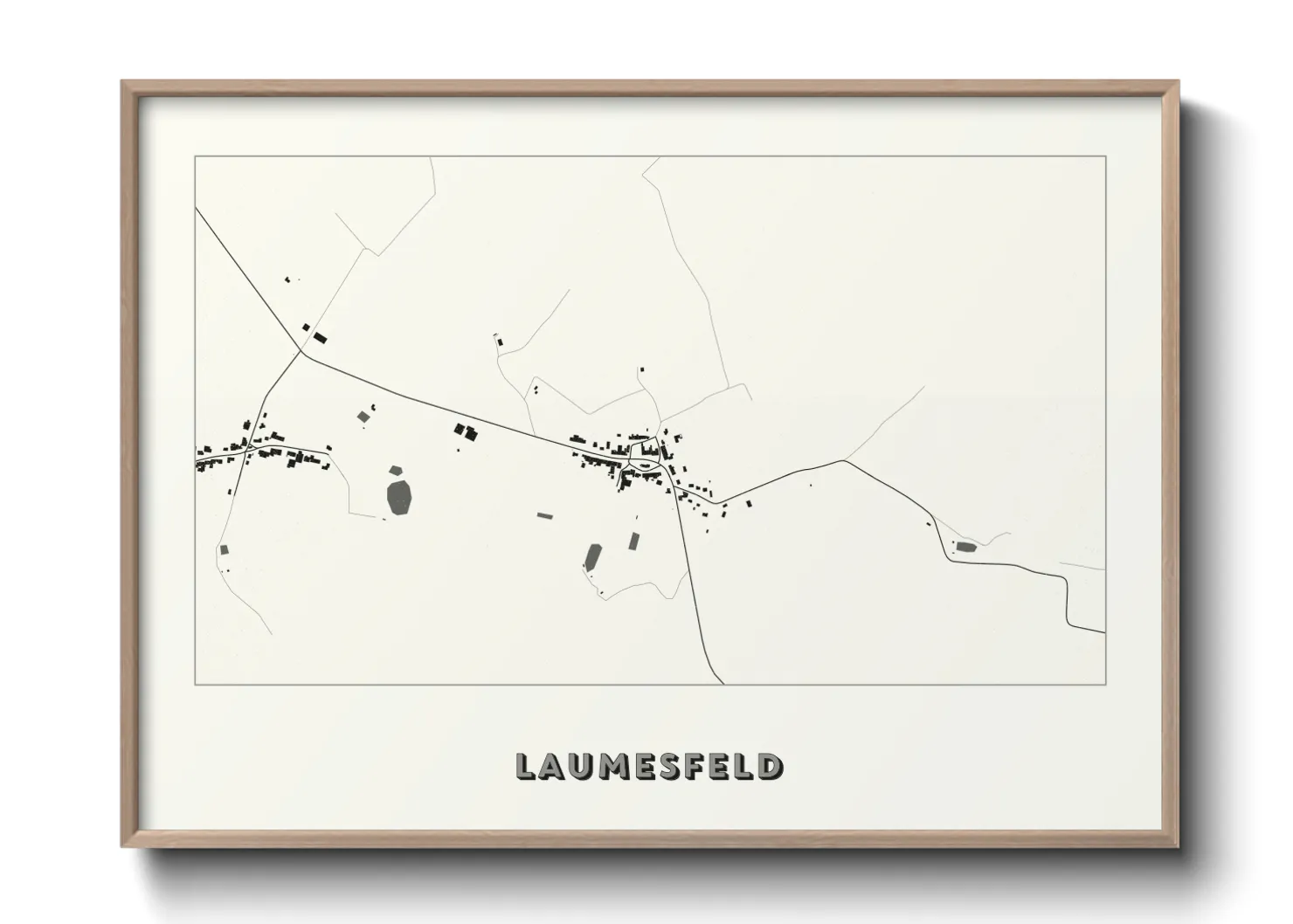 Une affiche de carte sur Laumesfeld