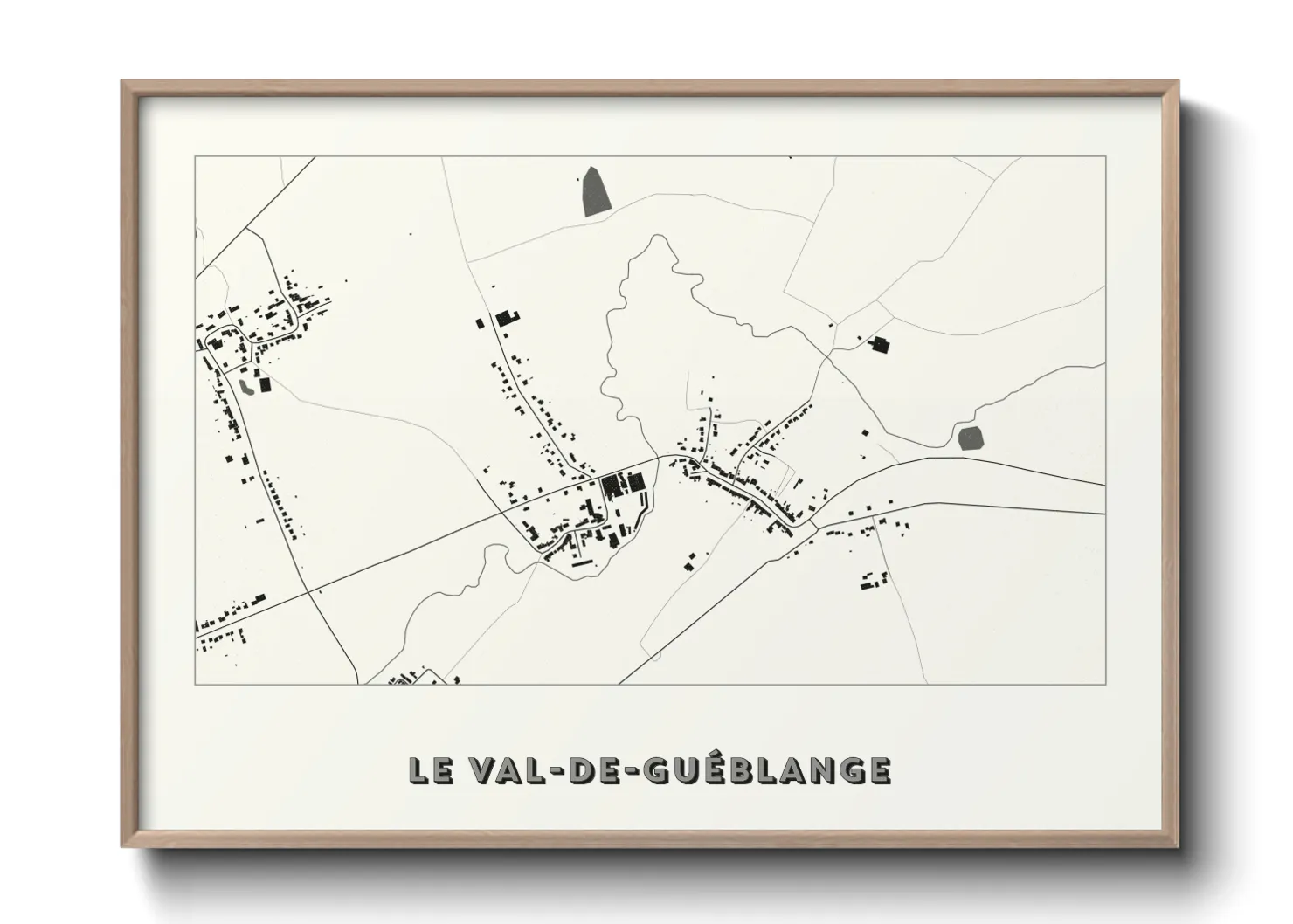 Une affiche de carte sur Le Val-de-Guéblange