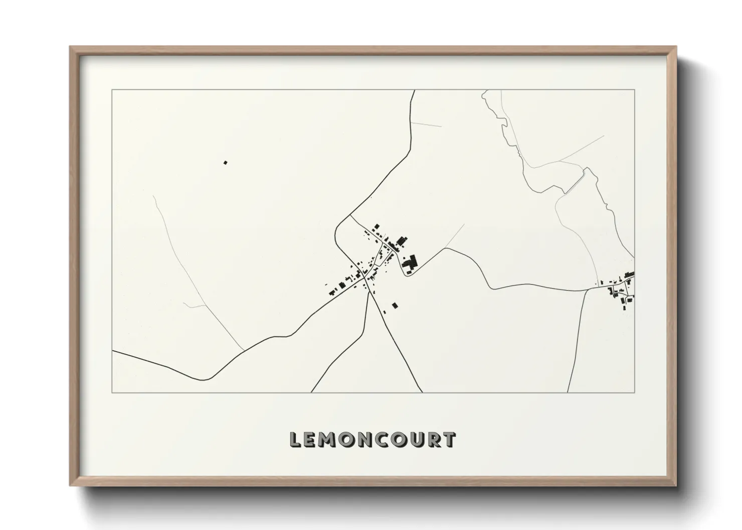 Une affiche de carte sur Lemoncourt