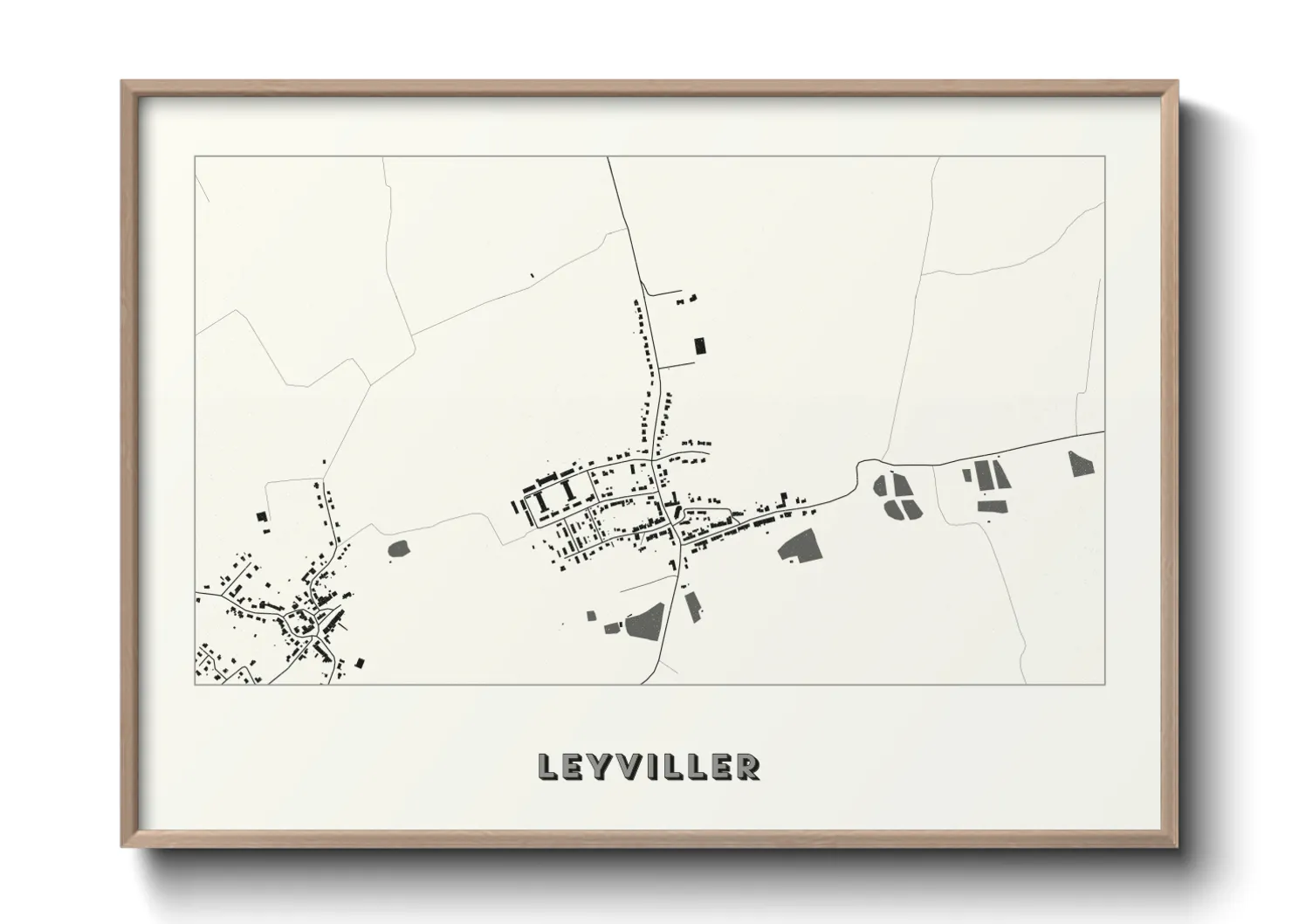 Une affiche de carte sur Leyviller
