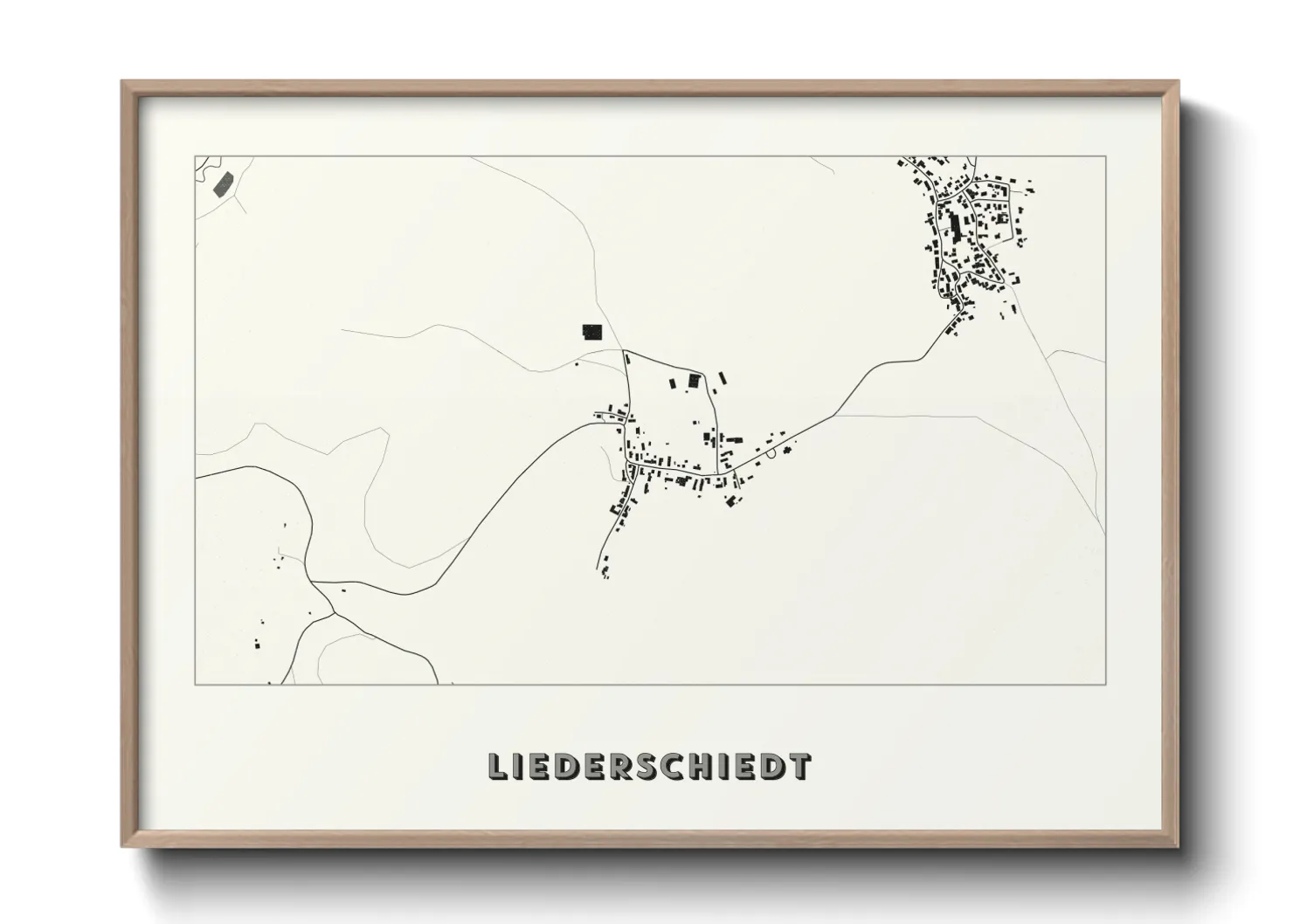 Une affiche de carte sur Liederschiedt