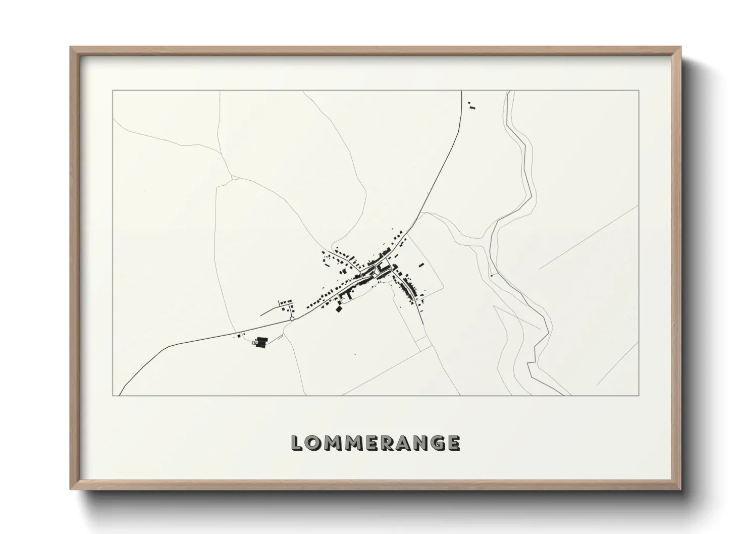 Une affiche de carte sur Lommerange