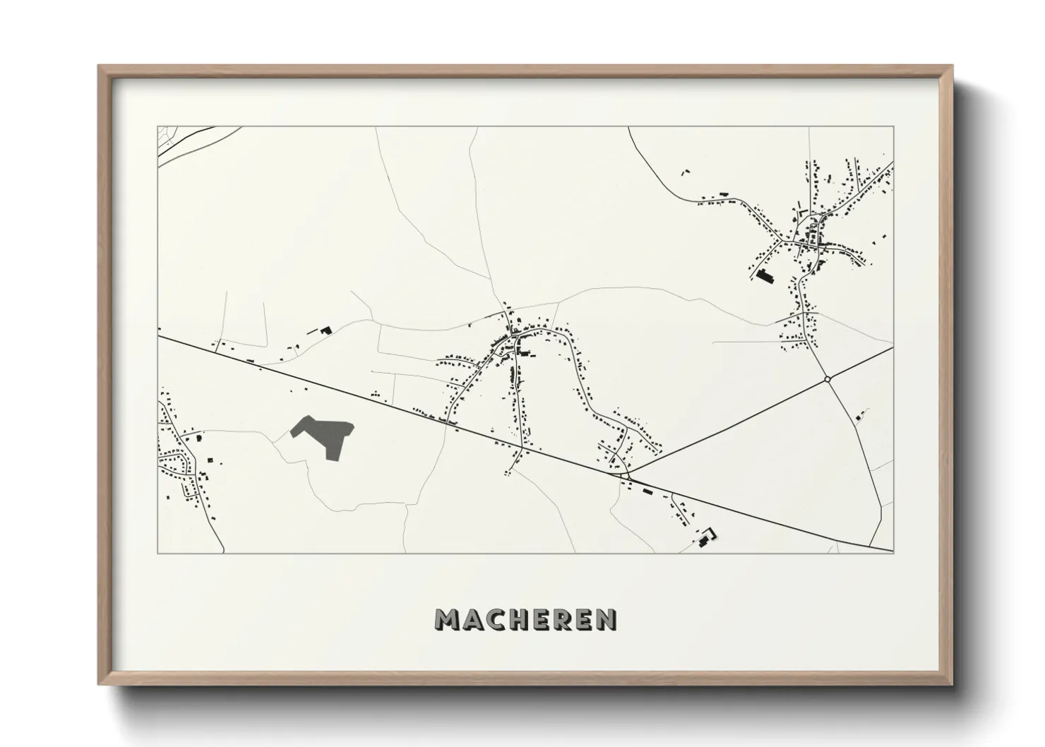 Une affiche de carte sur Macheren