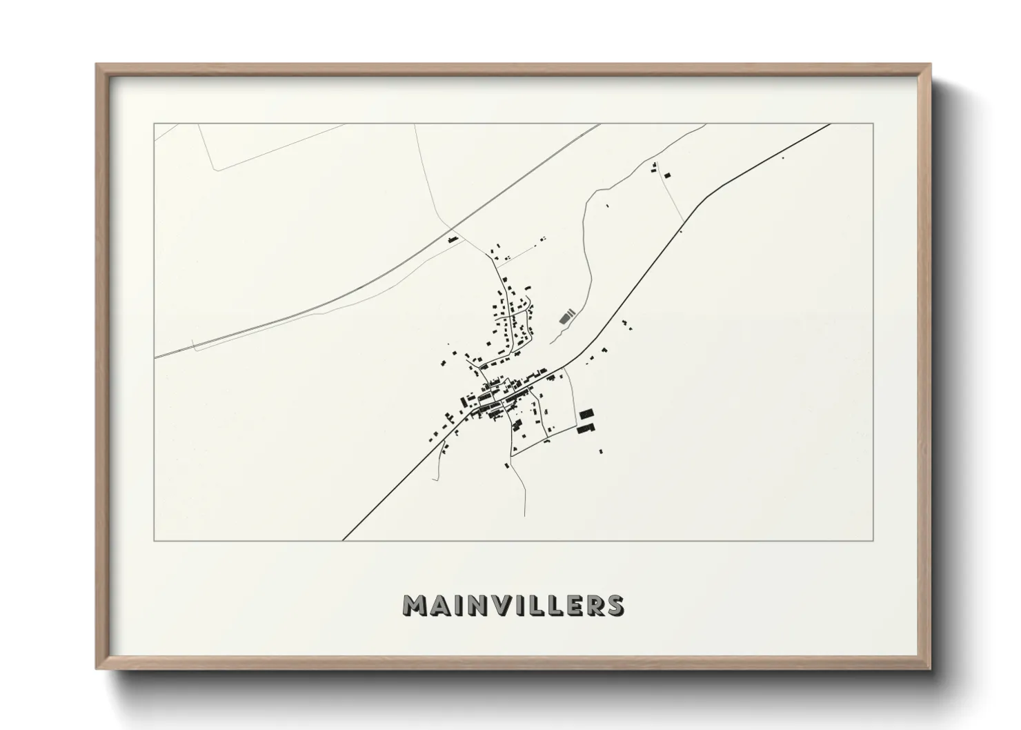 Une affiche de carte sur Mainvillers