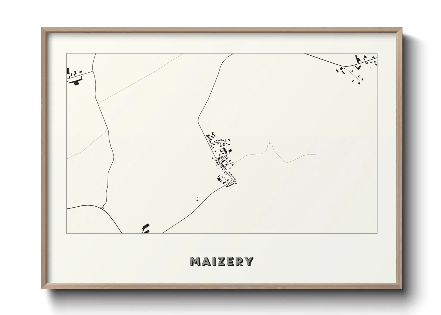 Une affiche de carte sur Maizery