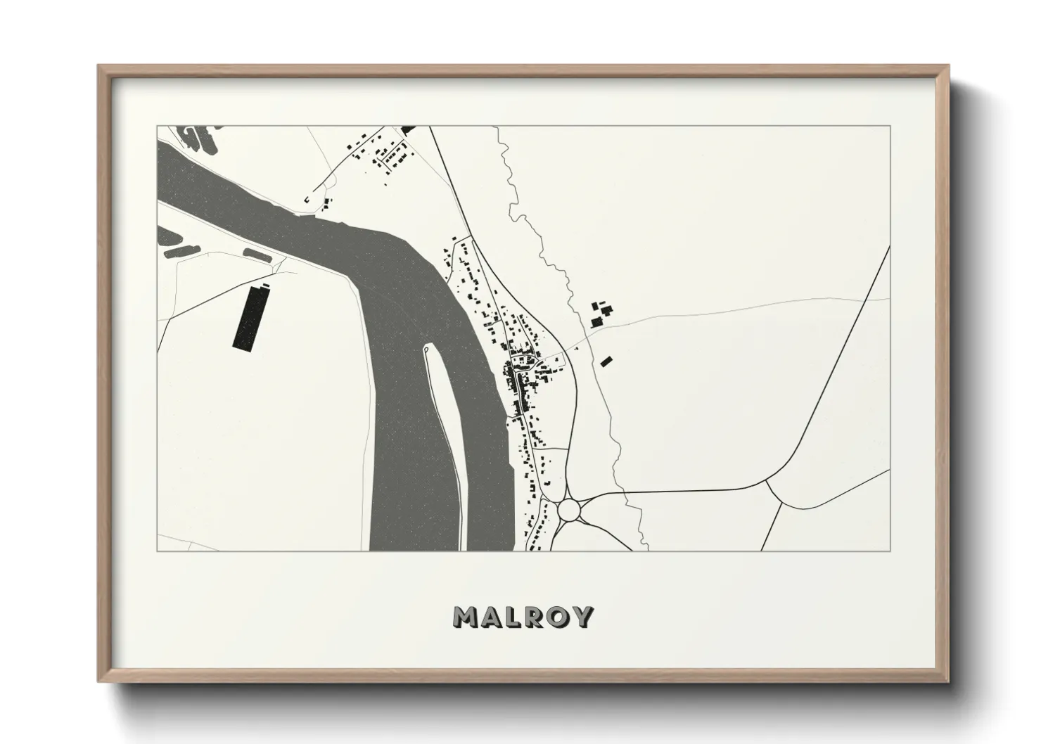 Une affiche de carte sur Malroy