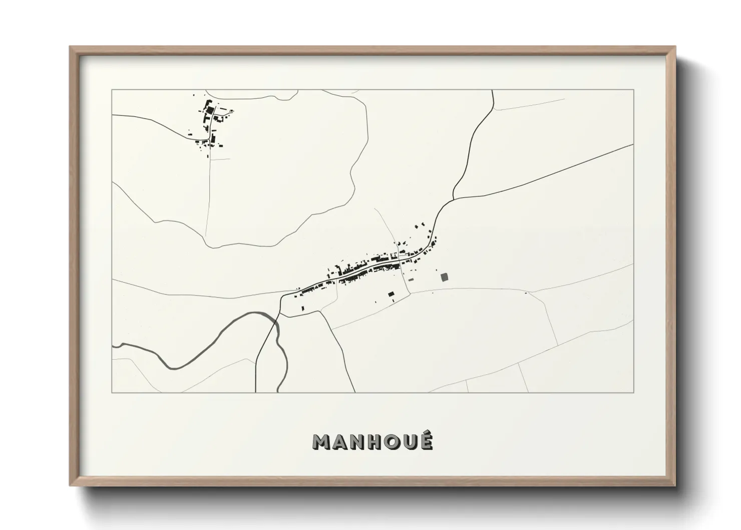 Une affiche de carte sur Manhoué