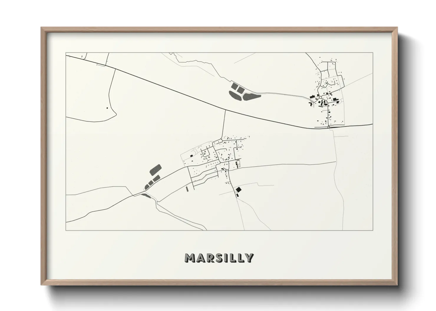 Une affiche de carte sur Marsilly