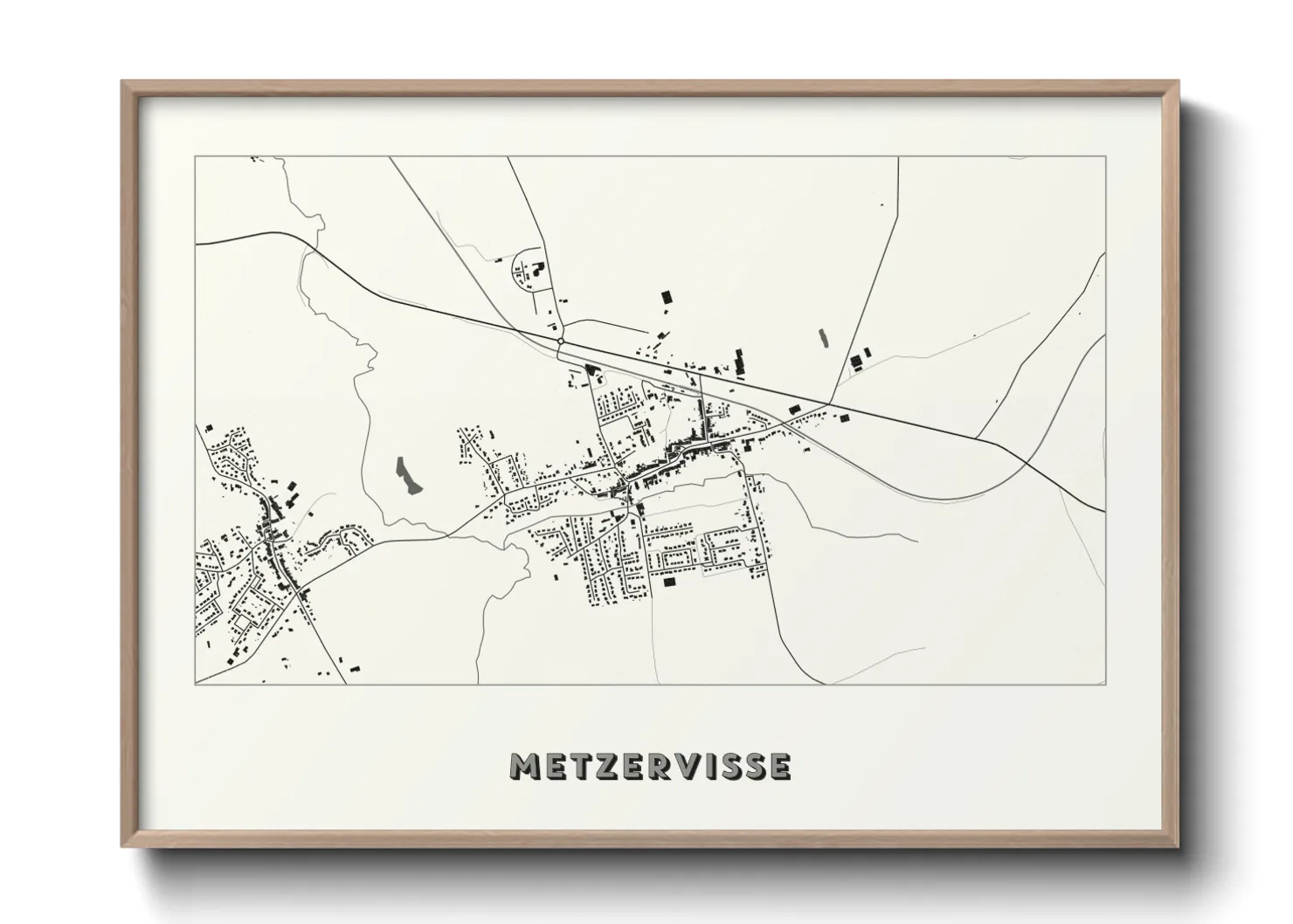 Une affiche de carte sur Metzervisse