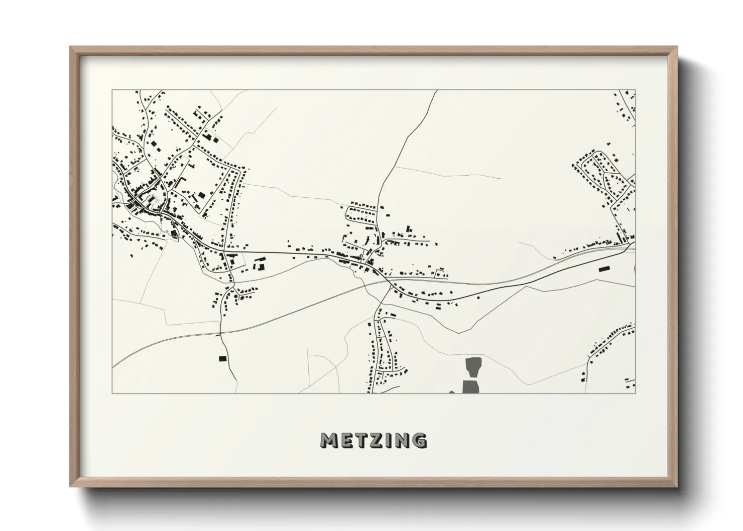 Une affiche de carte sur Metzing