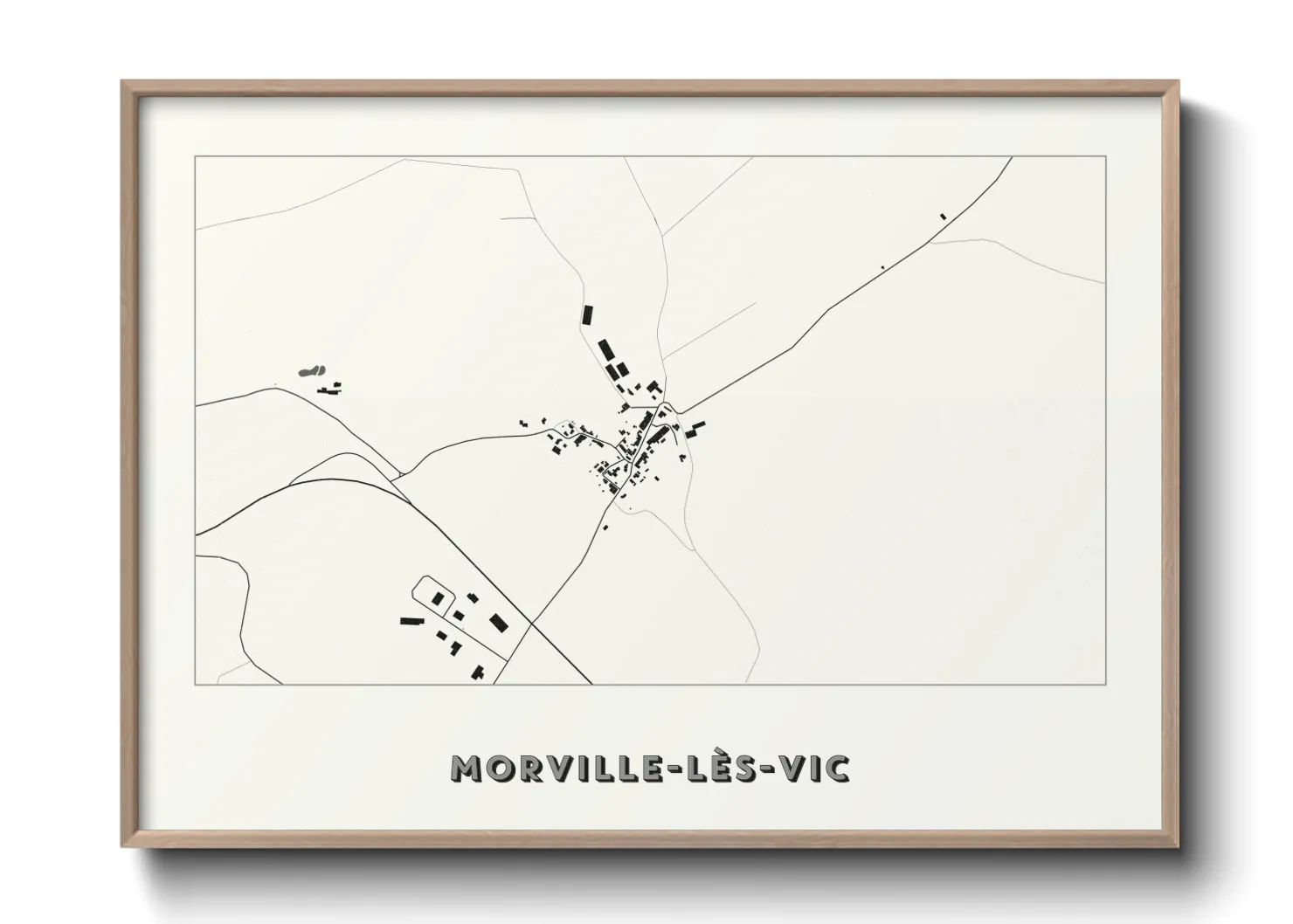 Une affiche de carte sur Morville-lès-Vic