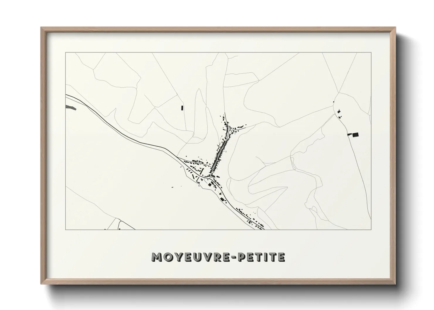 Une affiche de carte sur Moyeuvre-Petite