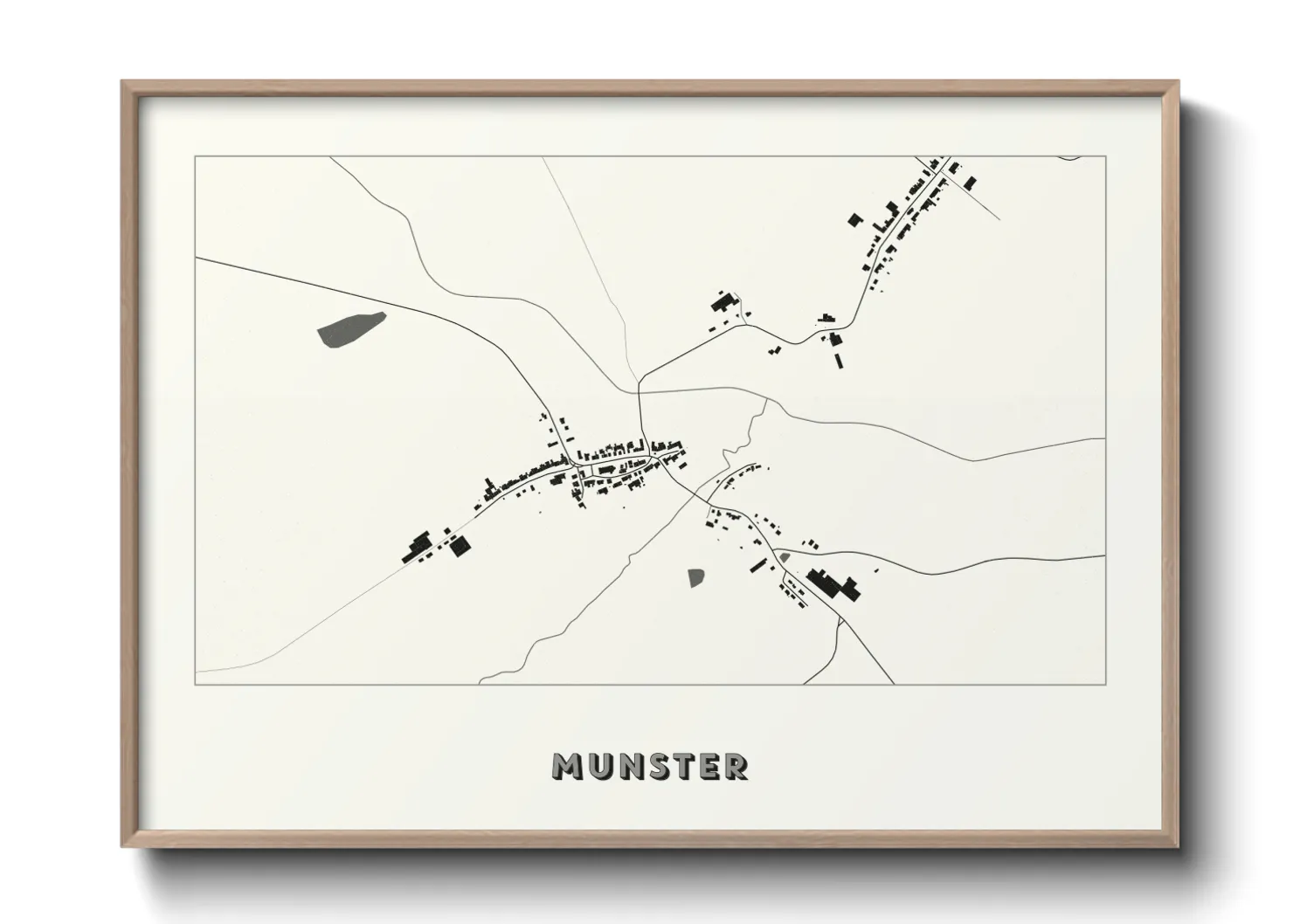 Une affiche de carte sur Munster