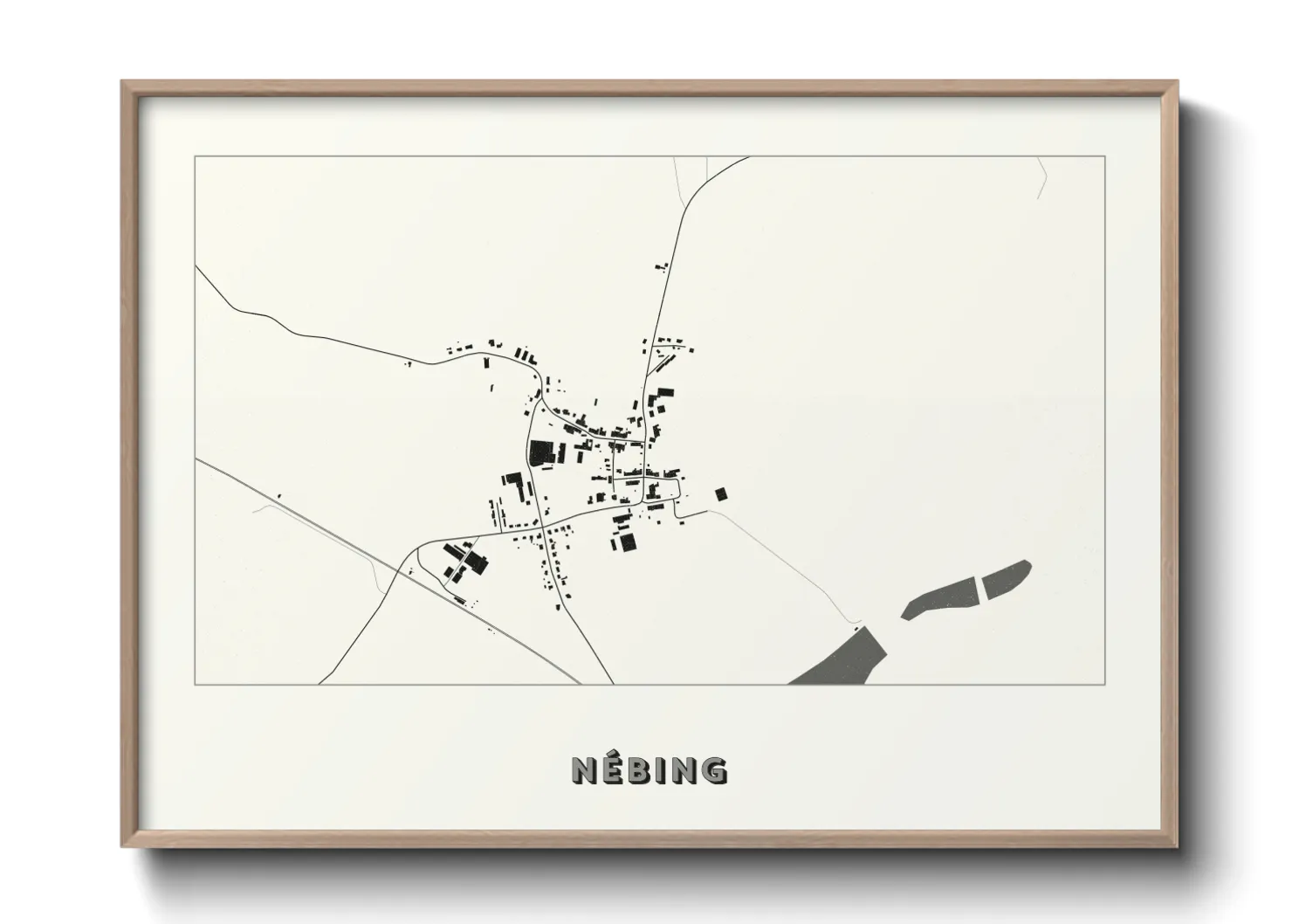 Une affiche de carte sur Nébing