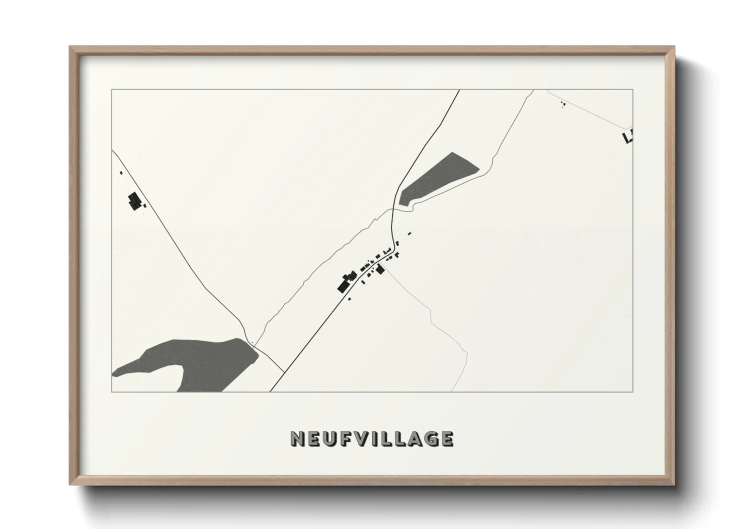 Une affiche de carte sur Neufvillage