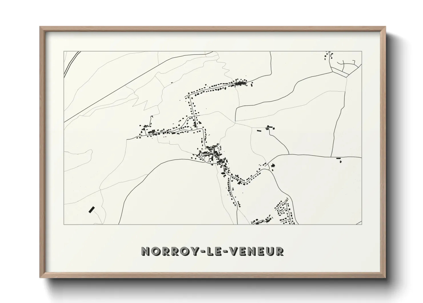 Une affiche de carte sur Norroy-le-Veneur