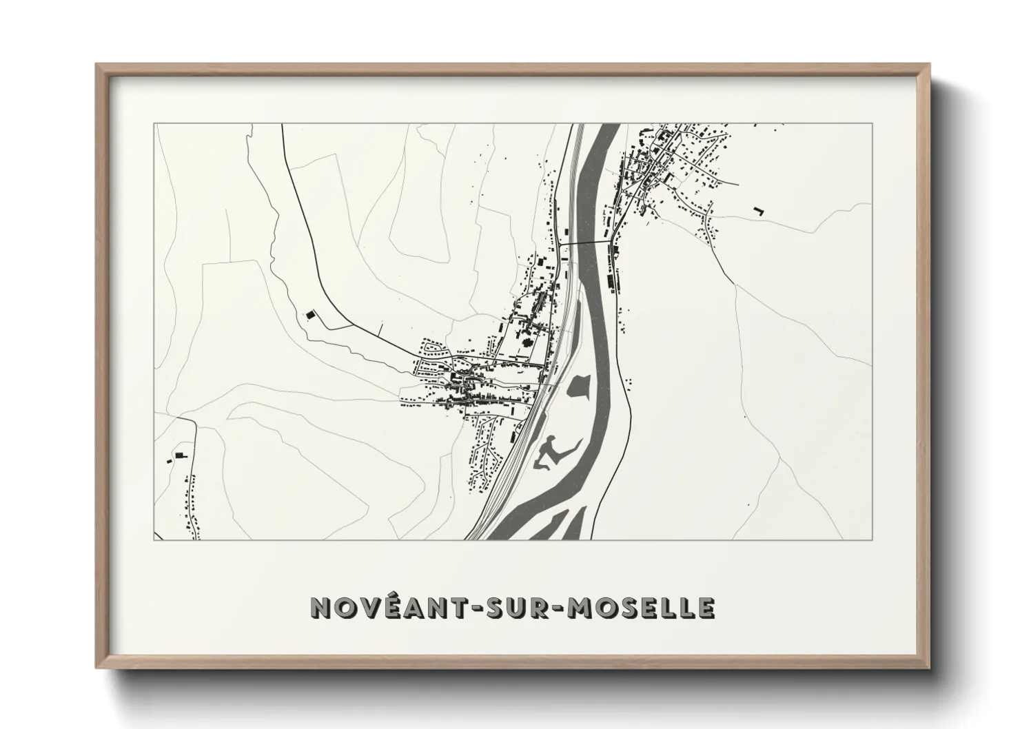 Une affiche de carte sur Novéant-sur-Moselle