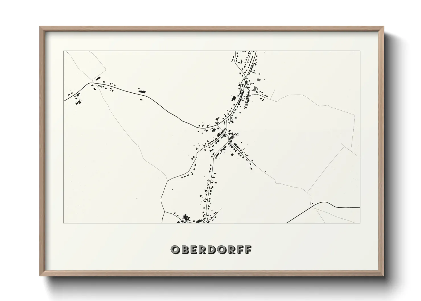 Une affiche de carte sur Oberdorff