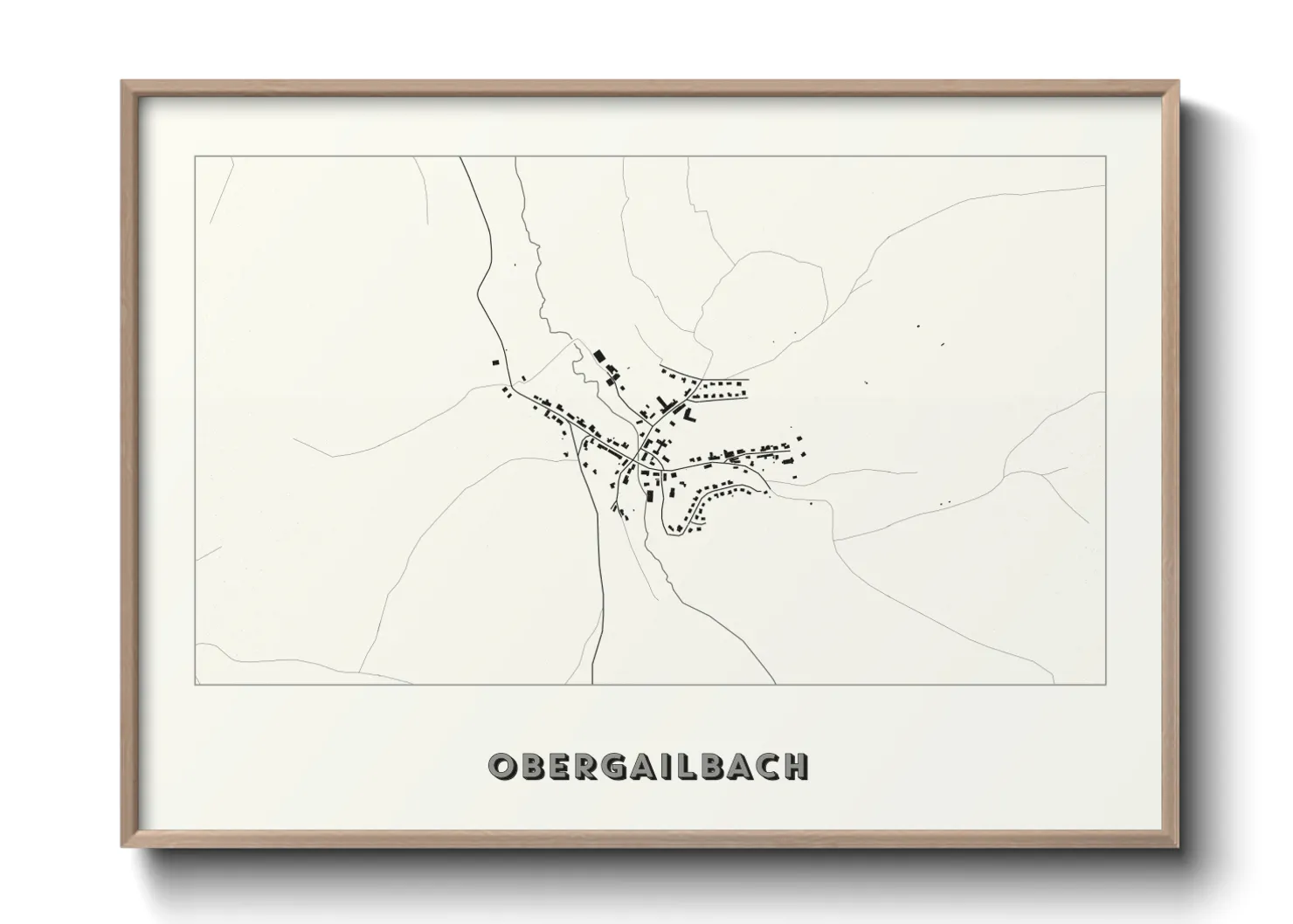 Une affiche de carte sur Obergailbach