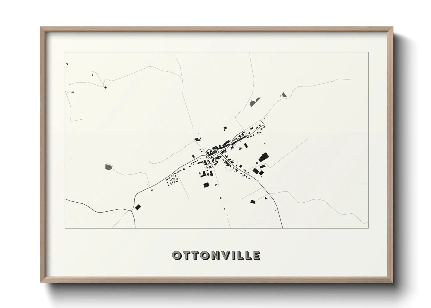 Une affiche de carte sur Ottonville