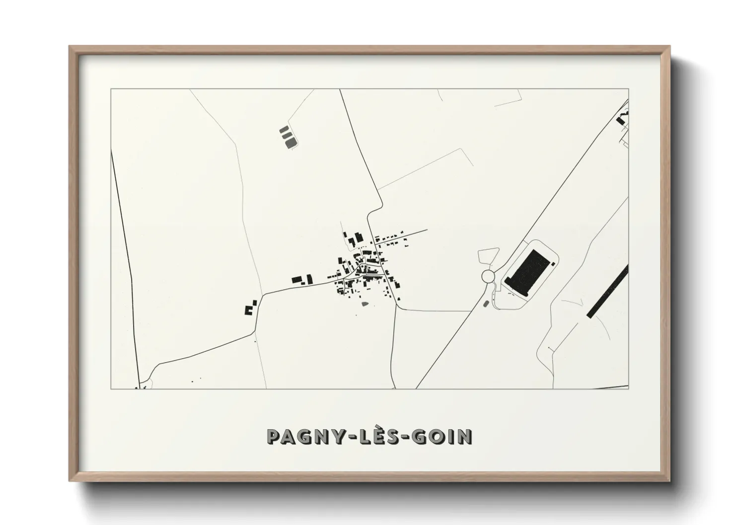 Une affiche de carte sur Pagny-lès-Goin