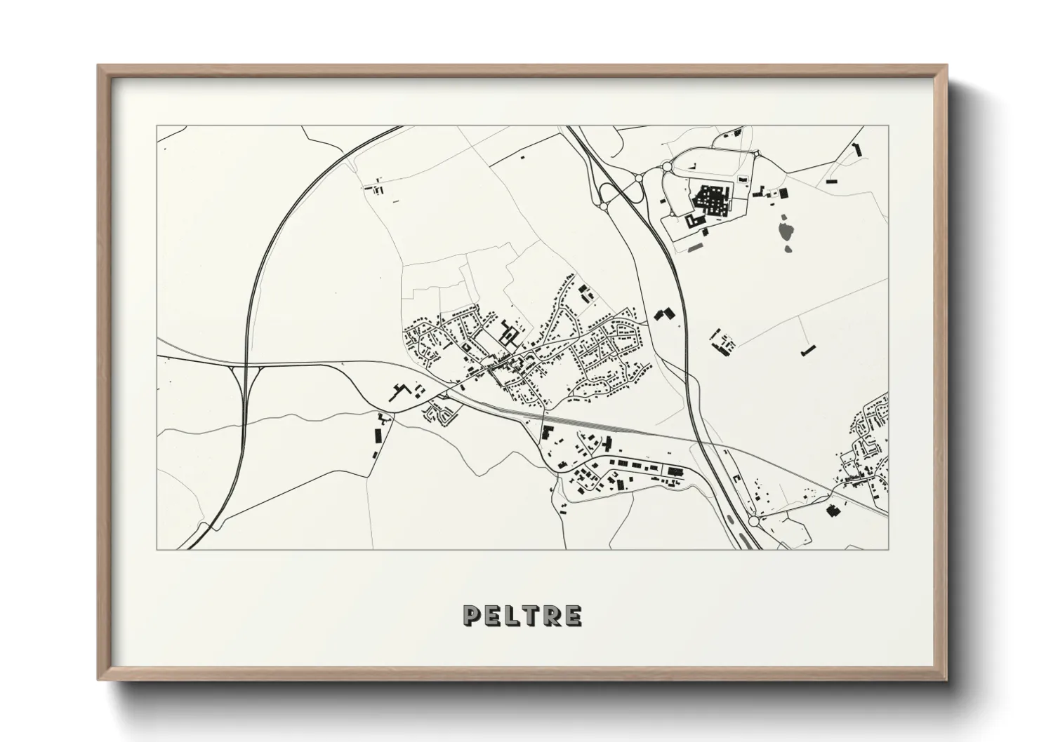 Une affiche de carte sur Peltre