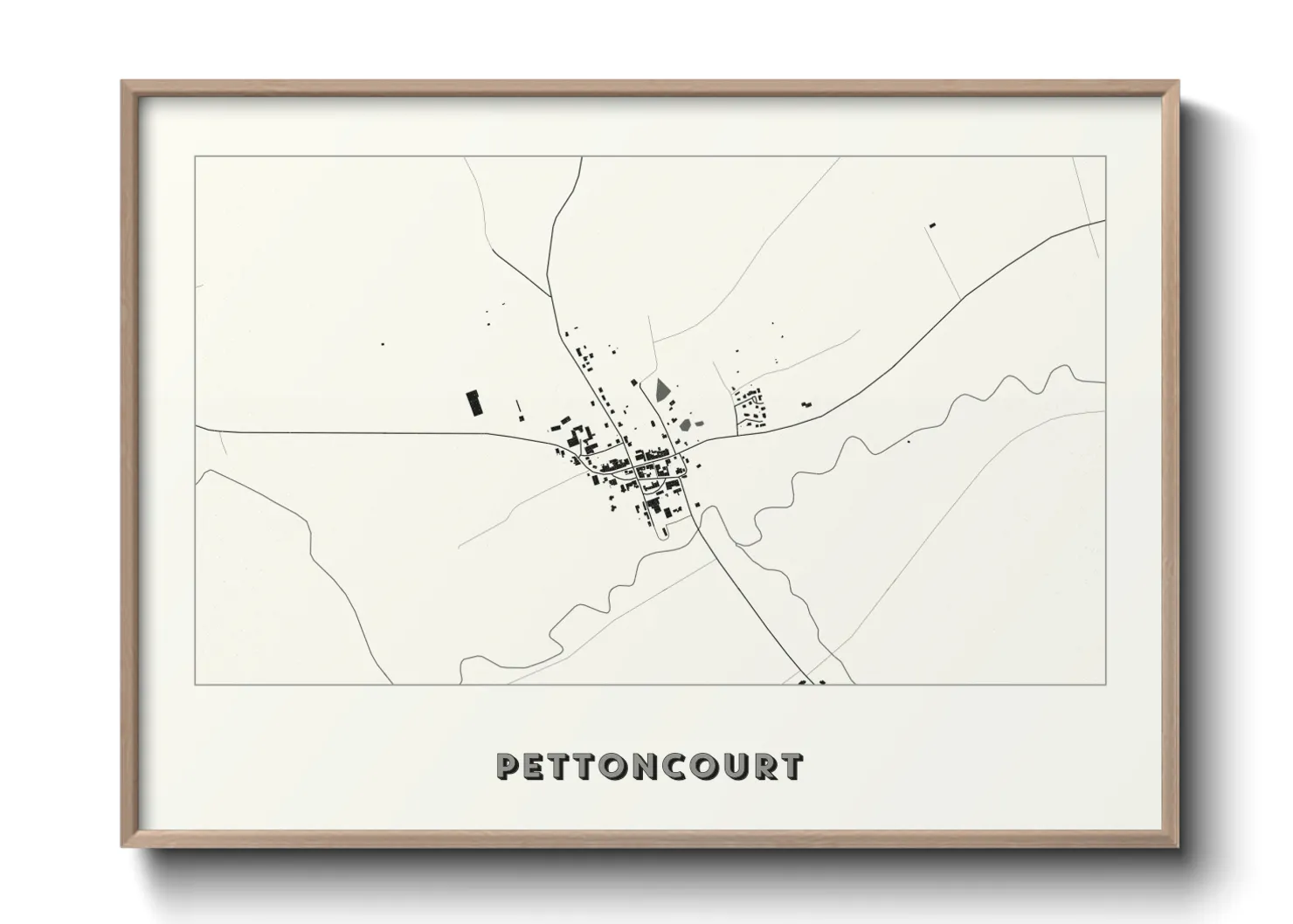 Une affiche de carte sur Pettoncourt