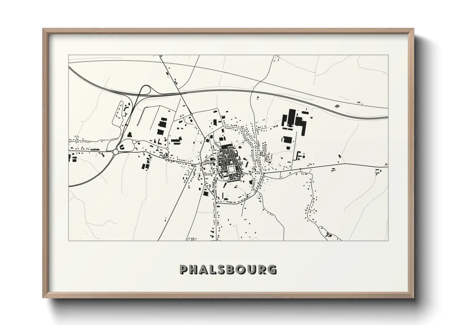 Une affiche de carte sur Phalsbourg