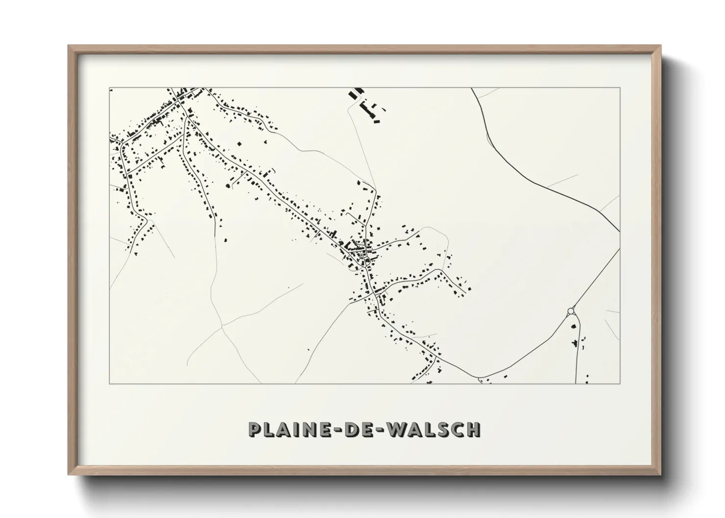 Une affiche de carte sur Plaine-de-Walsch