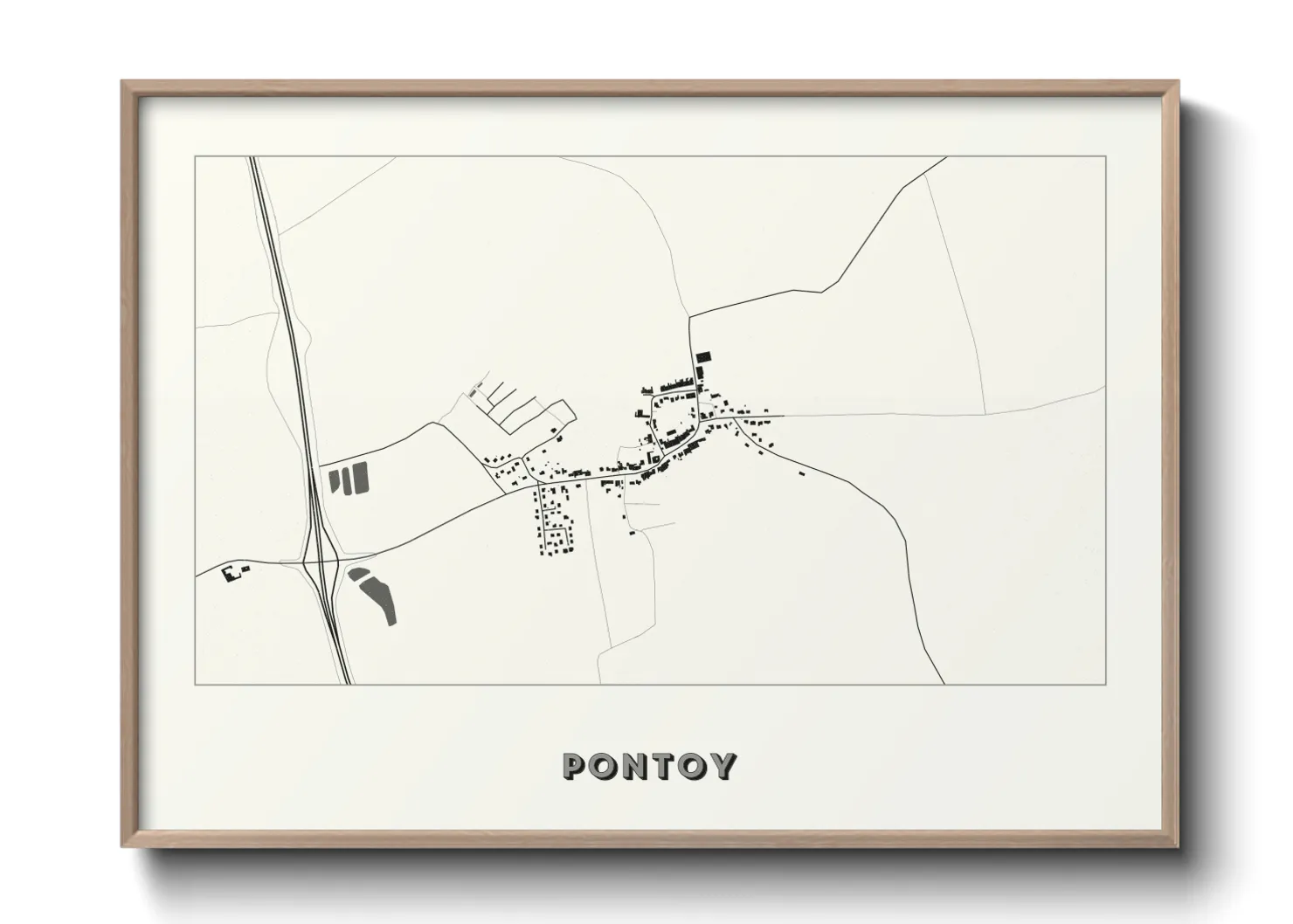 Une affiche de carte sur Pontoy