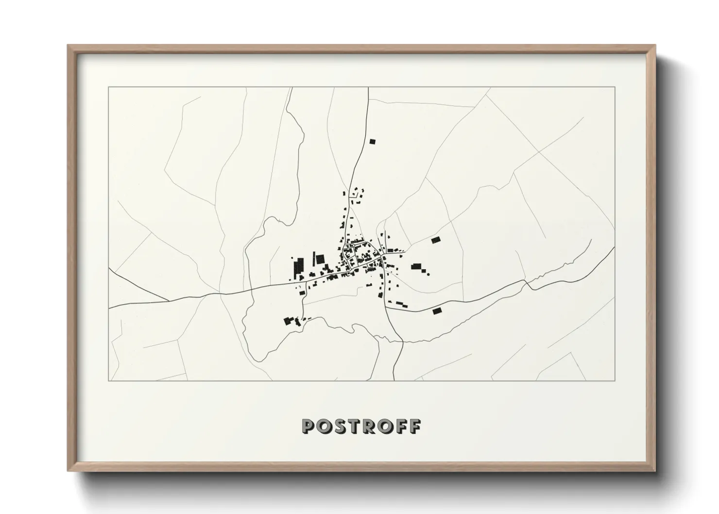 Une affiche de carte sur Postroff