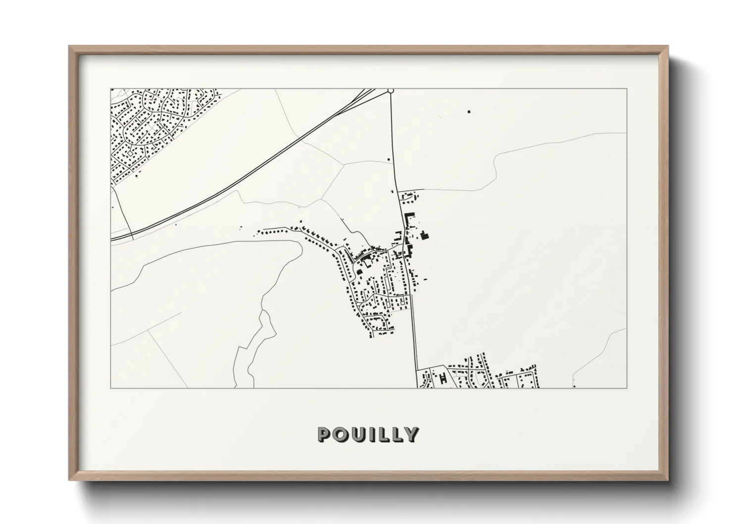 Une affiche de carte sur Pouilly