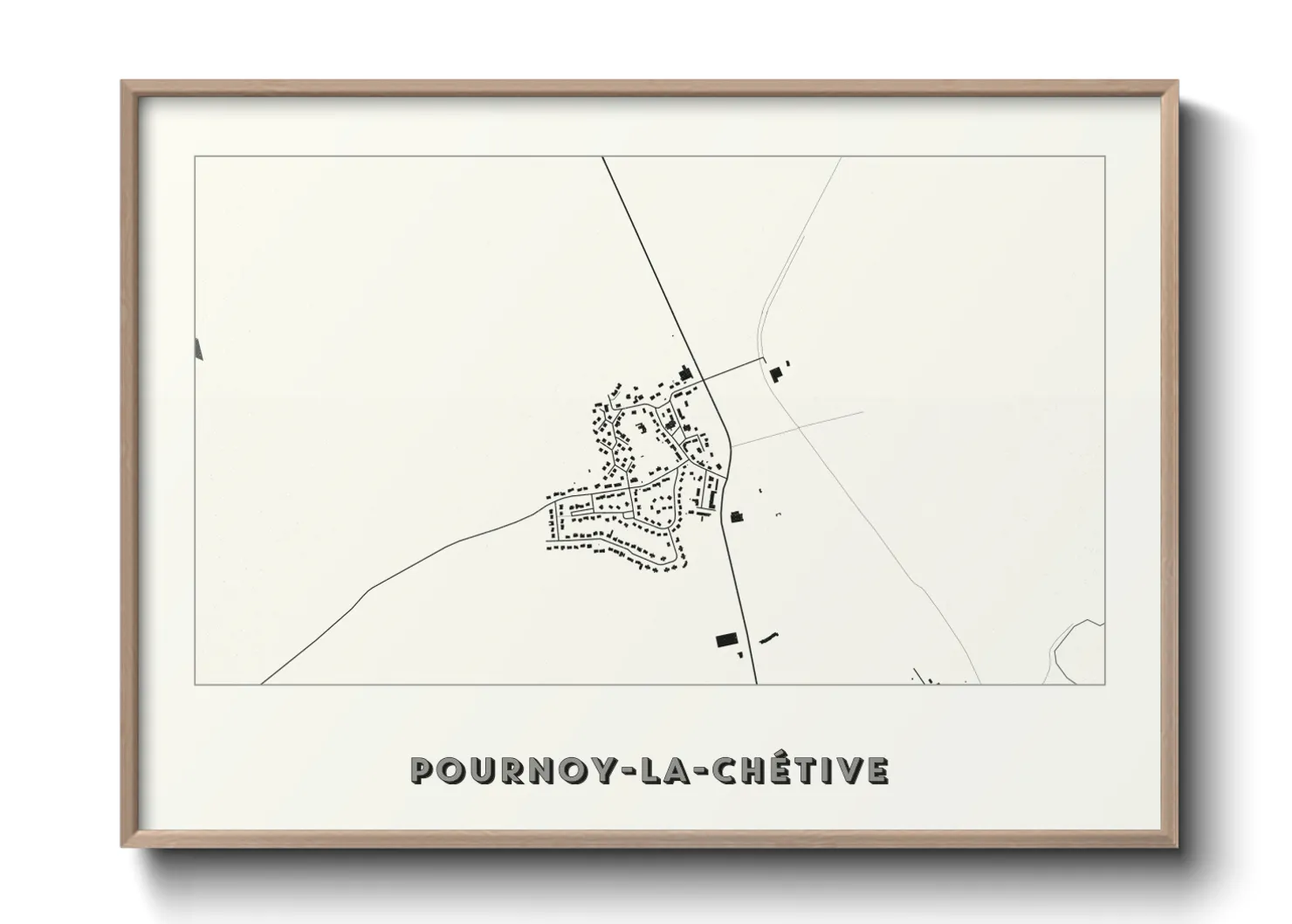 Une affiche de carte sur Pournoy-la-Chétive