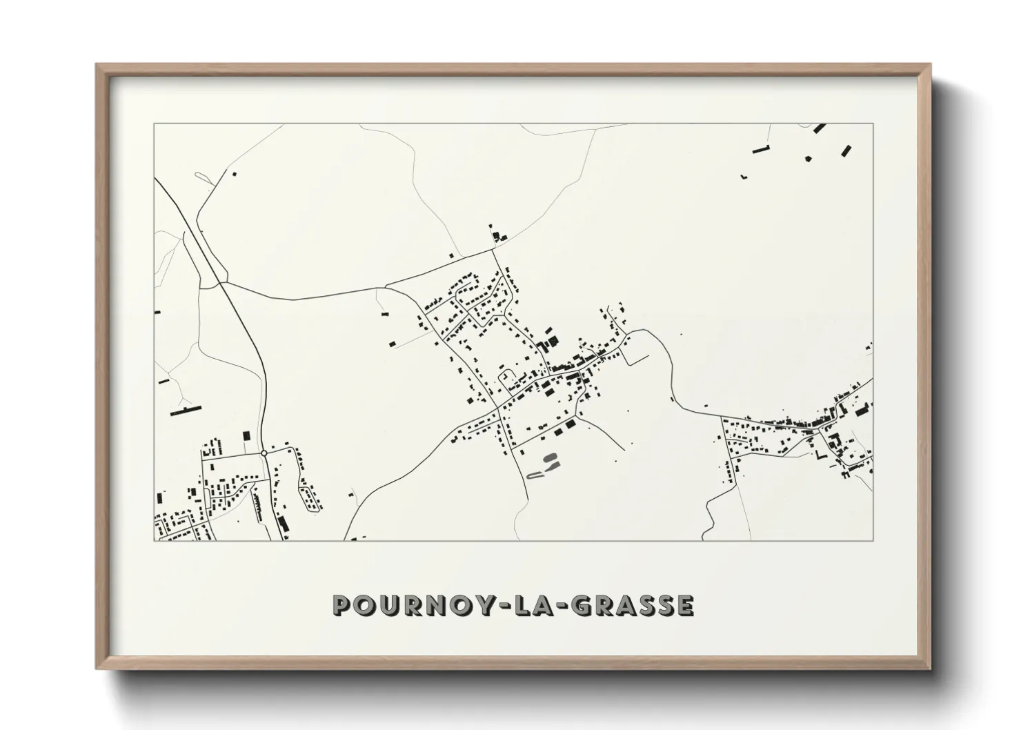 Une affiche de carte sur Pournoy-la-Grasse
