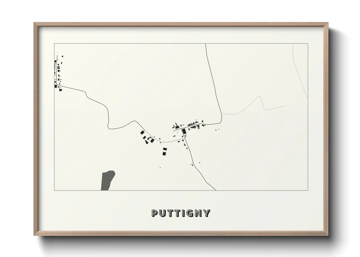 Une affiche de carte sur Puttigny