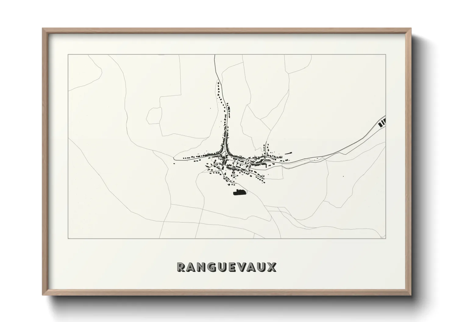Une affiche de carte sur Ranguevaux