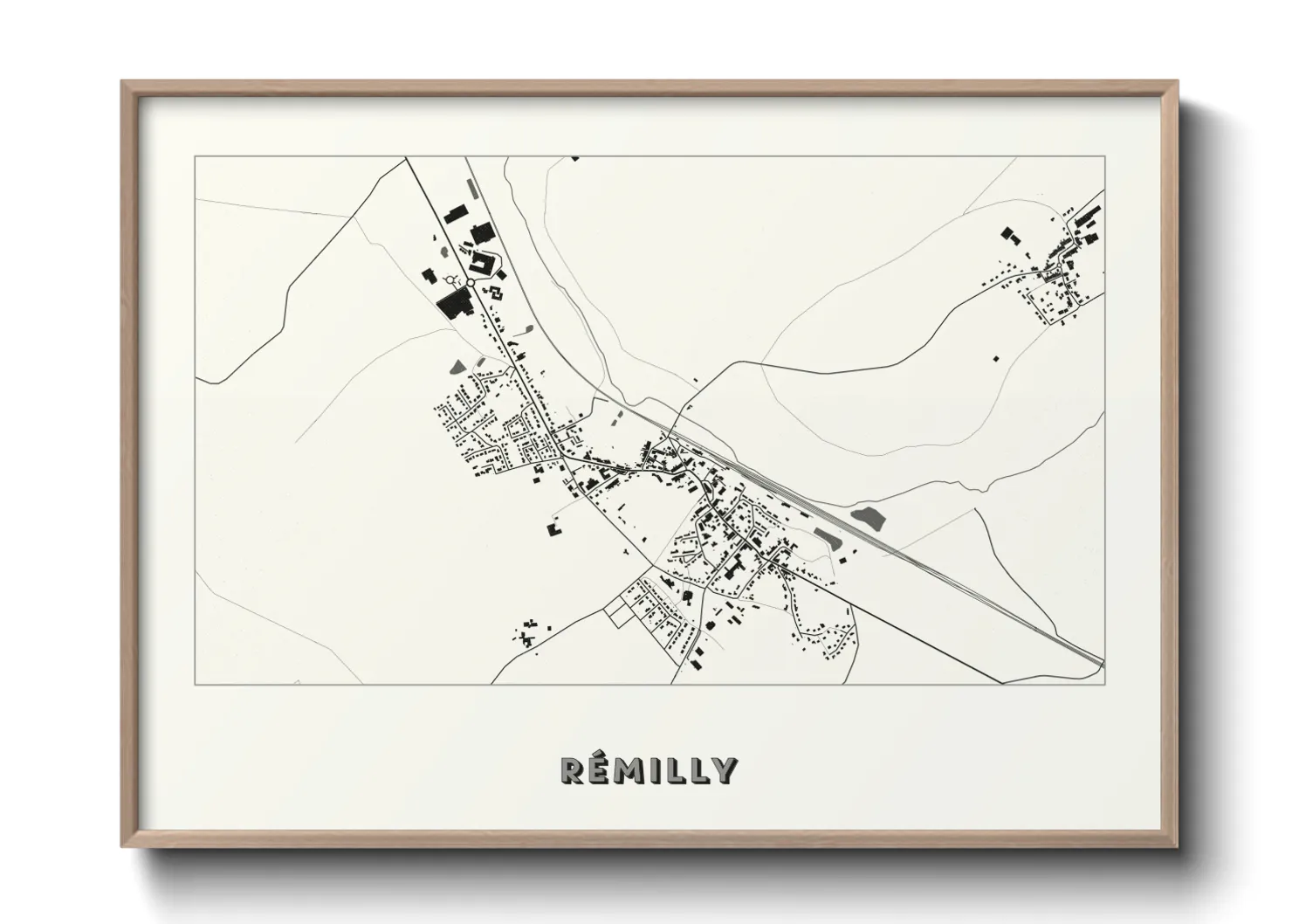 Une affiche de carte sur Rémilly