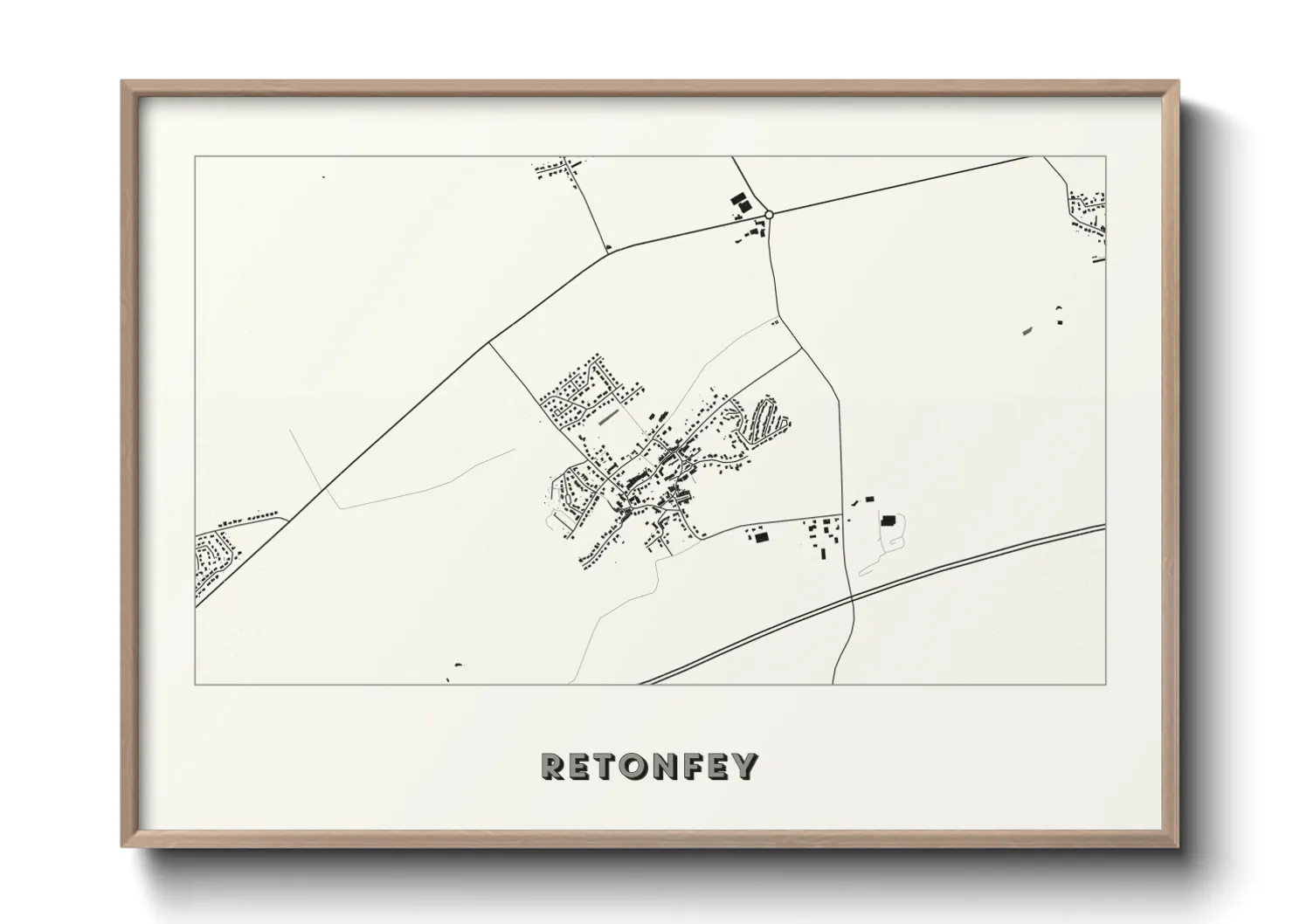 Une affiche de carte sur Retonfey