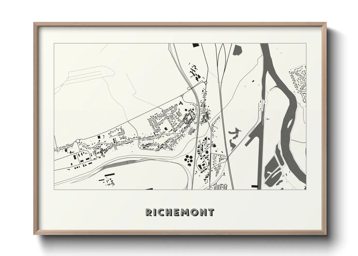 Une affiche de carte sur Richemont